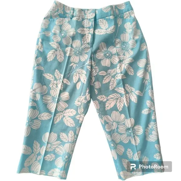 12🌴Jessica Sport floral pastel colors capris pants - Picture 3 of 10